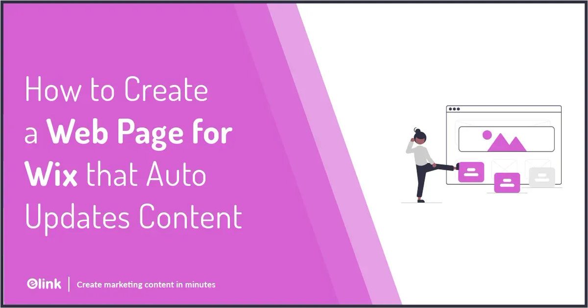 elink_io's tweet image. 🌐✨ Make your Wix website shine with a dynamic touch! Learn how to create an automated web page that wows your visitors! Stand out from the web crowd with the help of Elink.io&apos;s guide! 💻🚀 
#Wix #DynamicWebPage #WebsiteBuilder
buff.ly/3q8XOMu