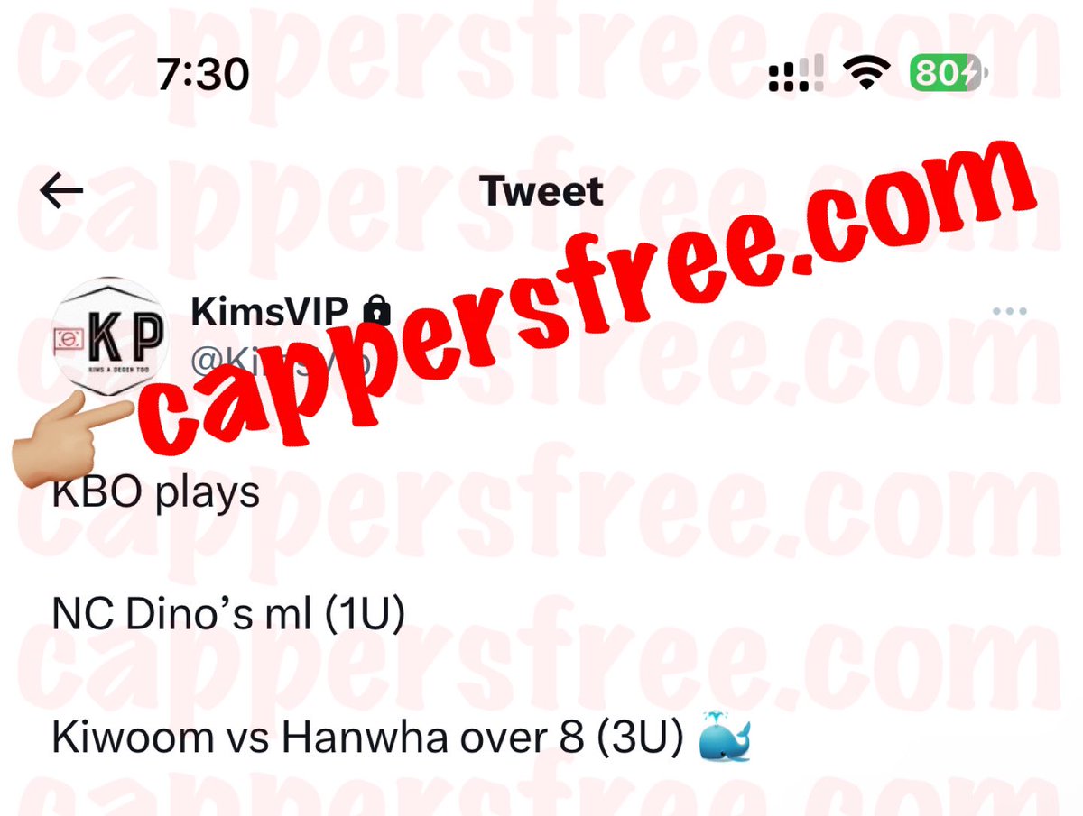 cappersforfree's tweet image. #KimsPicks