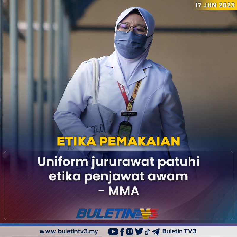 BuletinTV3's tweet photo. ETIKA PEMAKAIAN | Persatuan Perubatan Malaysia, MMA mempertahankan pemakaian jururawat wanita di sektor awam yang mematuhi etika berpakaian penjawat awam.

Video penuh: https://t.co/mIUA0Q1gEy https://t.co/939wTNvles