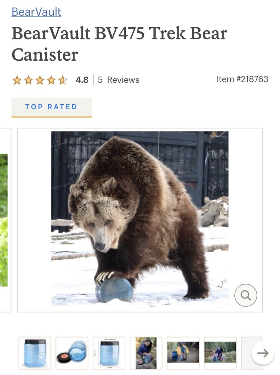 michellemowad's tweet photo. This might be the best product photo that I’ve ever seen. I’m definitely going to buy this @BearVault at @REI. #MarketingSuccess https://t.co/bPNncb23ib