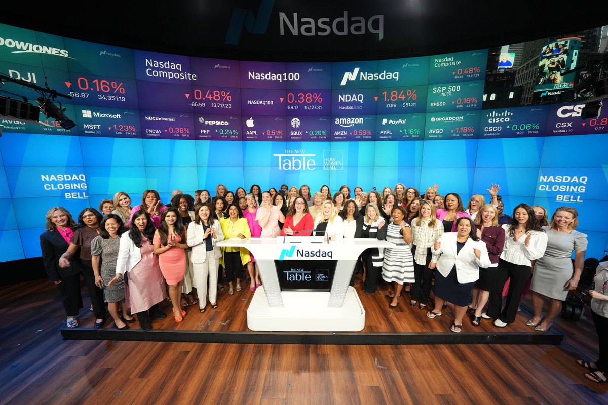 An unforgettable day with <a href="/_howwomenlead/">How Women Lead</a> <a href="/HowWomenInvest/">How Women Invest</a> being recognized by Nasdaq. Honored to share the stage with so many amazing women.
