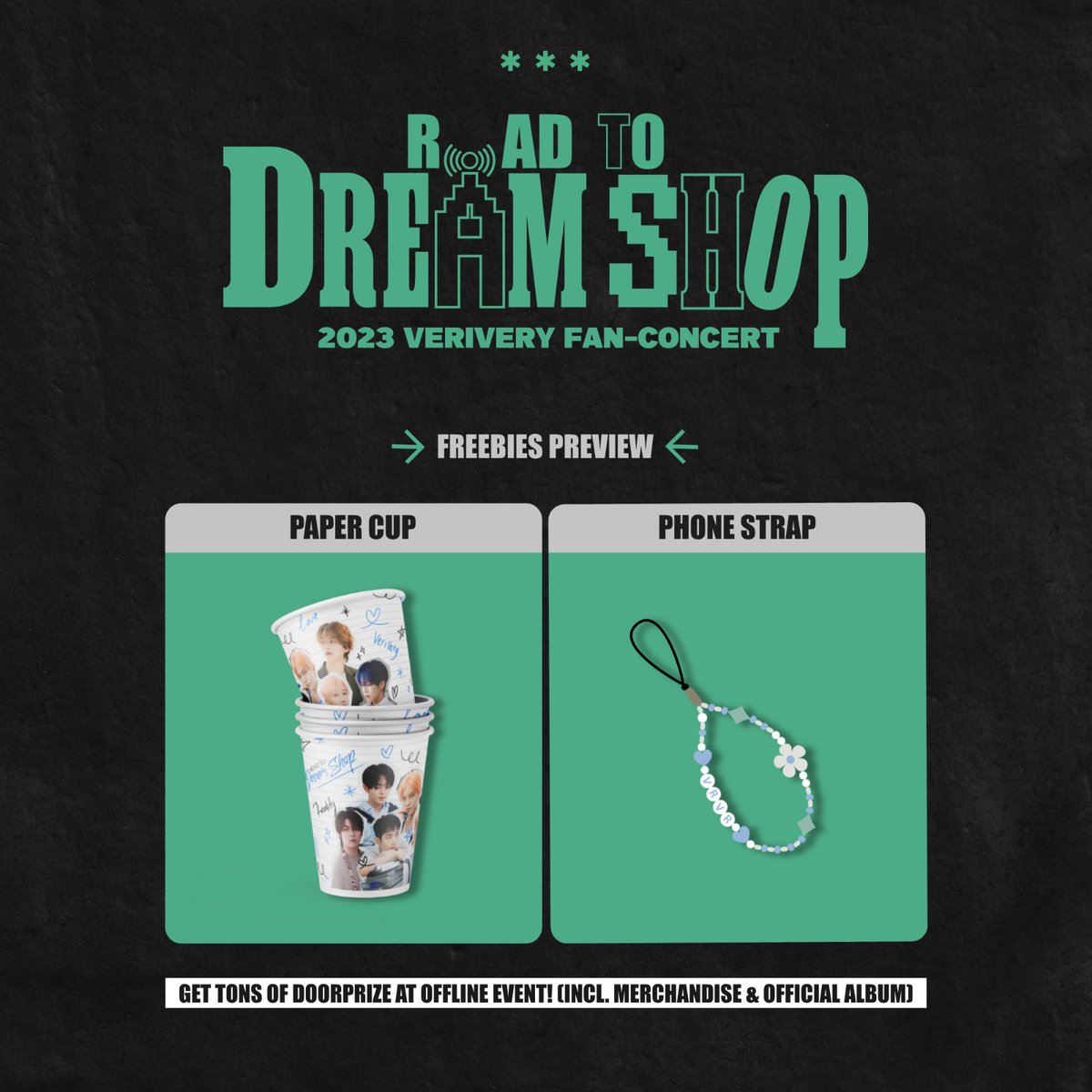 INAVerrer_Event's tweet photo. OFFLINE EVENT FREEBIES REVEAL 

⭐ Papercup to celebrate Dreamshop Fancon 
(Peserta online akan dikirimkan softfile versi cupholder)
⭐ VRVR Phonestrap

✨ lots of prizes offline ✨

Registration until 2023.06.20 9PM WIB

Form: https://t.co/NzLuItbLGS

#RTDSINA_VERRER https://t.co/hYsAo1nVI4