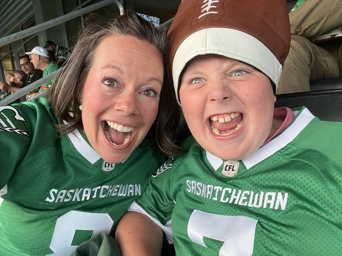 Cheering on the Riders for the 2nd half!! #riderslive