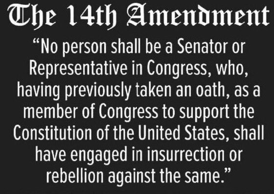 @OMGno2trump Lots and lots of Republicans!

14th Amendment Section 3.

Time’s up ⌛️ @TheJusticeDept @POTUS @FBI @DOJNatSec