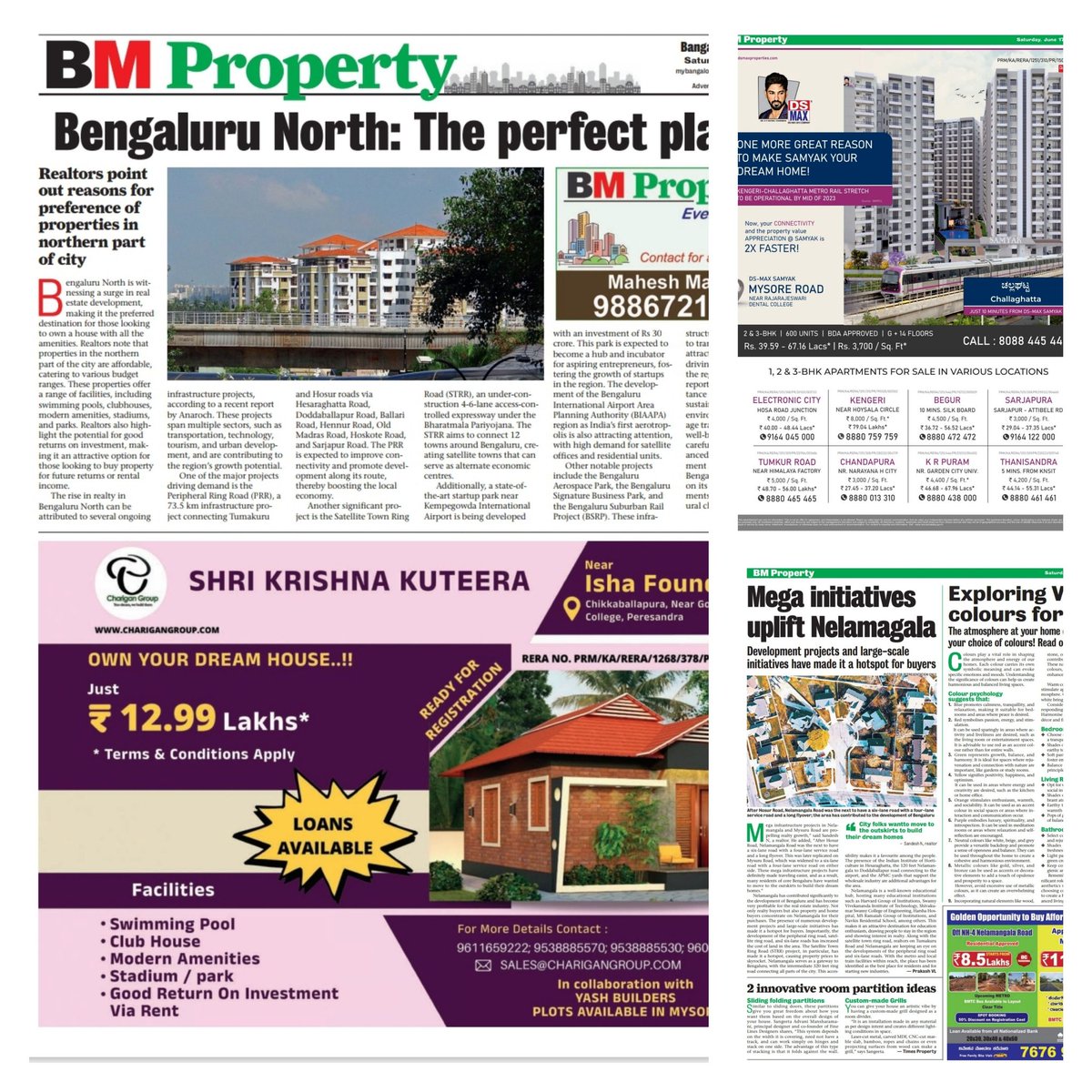 malagi_mahesh's tweet image. Today we brought out 6 pages of VK Property + 3 pages of BM Property which would  help our readers to choose their dream home/site..@katranjeet @kalicharanRai @Sudarshanvk2 @Vijaykarnataka @BangaloreMirror @Vijeshy22520284 @HRMMCL_VK @vk_response
