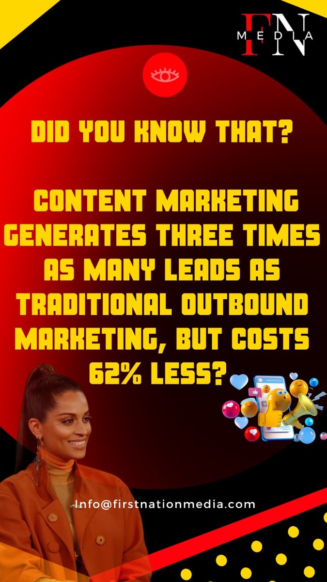 Discover the Secret to Efficient Marketing: Content Marketing Delivers 3x Leads at a Fraction of the Price!

#entrepreneurmindset #businessmarketing #marketresearch #socialentrepreneur #socialmediaconsultant #contentcurator #contentcreationstrategy #firstnationmedia