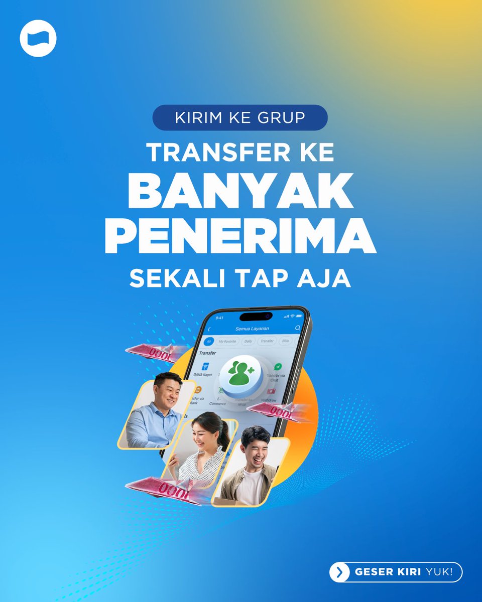 danawallet's tweet photo. One tap is all it takes! Mau Kirim Uang ke Grup, gak perlu ribet kirim satu-satu lagi lho guys, tinggal pilih nomor-nomor yang mau di transfer terus klik kirim dan selesai dehh! #BebasDrama banget kaann! 🤩🤗 https://t.co/tKElrKOcMm