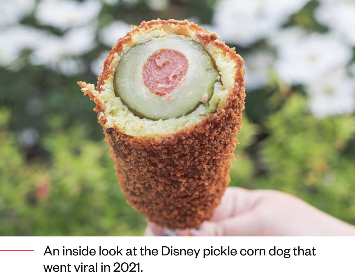 @BaddCompani Or the Disneyland corn - pickle dog … 😂