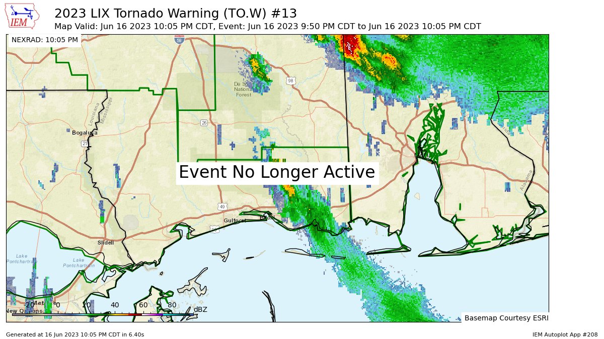 Midwest Weather on Twitter "LIX cancels Tornado Warning for Jackson [MS]