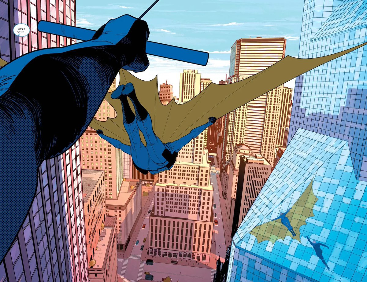 YOU ARE NIGHTWING.
Next week. Nightwing #105. 
An entire oversized issue from the POV of #Nightwing.
<a href="/Bruno_Redondo_F/">Bruno Redondo draws stuff</a> <a href="/fxstudiocolor_/">fxstudiocolor</a> <a href="/jesswchen/">Jesschillin</a> <a href="/DCOfficial/">DC</a>