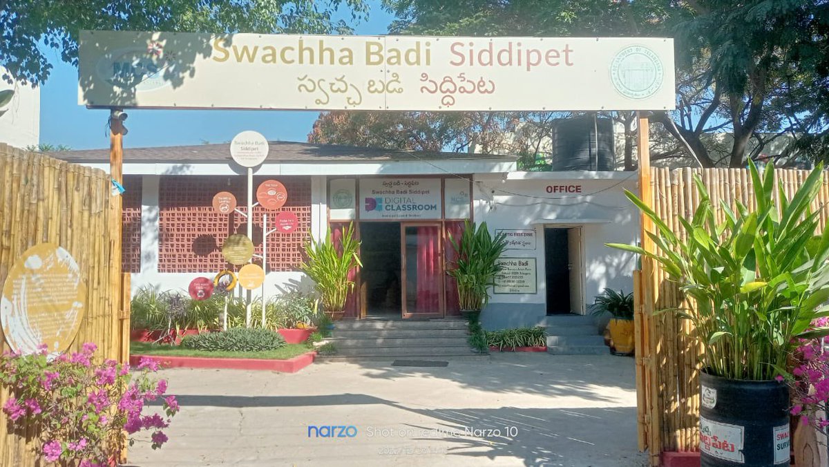 KTRBRS's tweet photo. Was very impressed with “Swachh Badi” at Siddipet; 1st of its kind solid waste management learning center in Telangana, home and community level composting Models 👍

We will now setup similar Swachh Badi in all 141 Municipalities with ₹71 Cr. Intent is to train our next generation in better handling of solid waste management 

✳️ It is a one Stop learning center for all SWM related activities & to provide knowledge on growing organic food

✳️ This center has been developed to encourage people to practice home composting & to create awareness on waste management on sustainable basis through;

• Art installations made out of dry waste to demonstrate the use of up-cycling & reuse concepts
• Trashonomics school program to teach children about the importance of waste management
• Live demos on how to compost at the household, community and in- situ level

✳️ The experience of standing next to a live composting unit and seeing, smelling the waste-compost is an essential part of the activity, various home and community composting methods are presented through the live demo to the visitors 

✳️ Through this center, trainings are being provided to the elected representatives, officials and citizens to scale up the best practices in achieving ZERO Waste Management