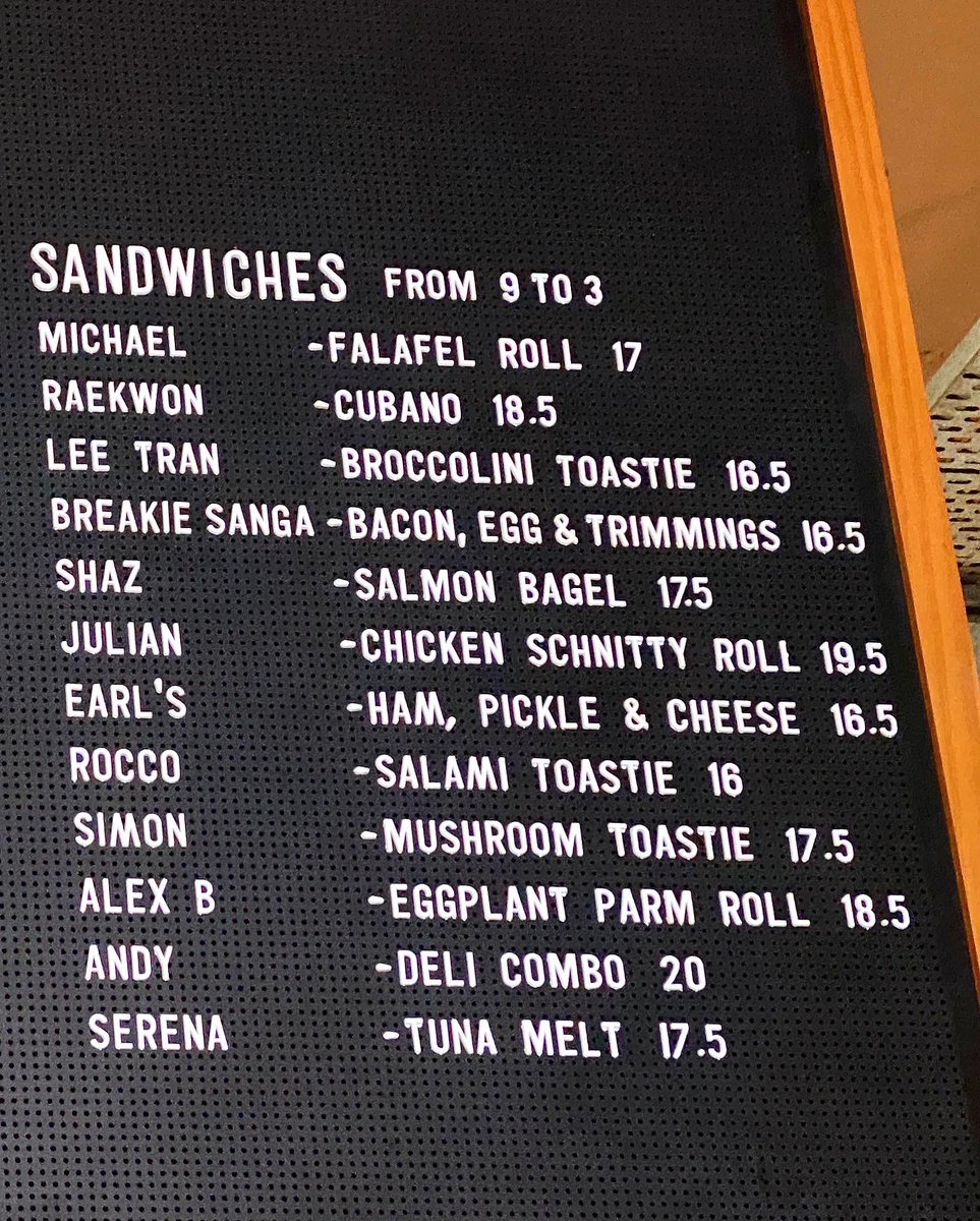 Probably one of the biggest (unearned!) achievements of my life is having a sandwich named after me at a great Sydney cafe called Saga.

I’m sad to say the cafe will close on June 25, so you have a few days to try it if you’re around Newtown! broadsheet.com.au/sydney/food-an…
