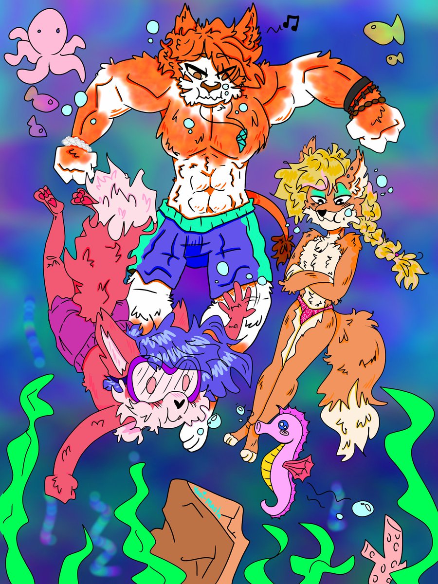 Yaoi_masta's tweet image. #aprilmonth Seahorse~♡ pan with his buddy felix fox (one of my first furry ocs)
 and his massive boyfriend crimson
(owned by my friend Max~♡)

@HazbinOcGallery #HazbinHotel #art #HazbinHotelOC #ArtistOnTwitter #arts #DigitalArtist #hhoc #digitalart #furry #furryart #Artists