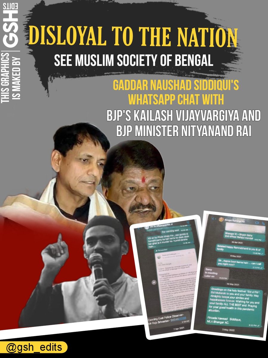 whatevermodi's tweet image. Disagreement with the nation
See Muslim society.

BJP&apos;s Kailash Vijayvargiya and
Gaddar with BJP minister Nityananda Rai
Naushad Siddiqui Whatsapp Chat

damn it 

#IndiaWantsUnity 
#KailashVijayvargiya 
#NityanandaRai 
#NaushadSiddiqui 
#Gaddar
#WhatsAppChats