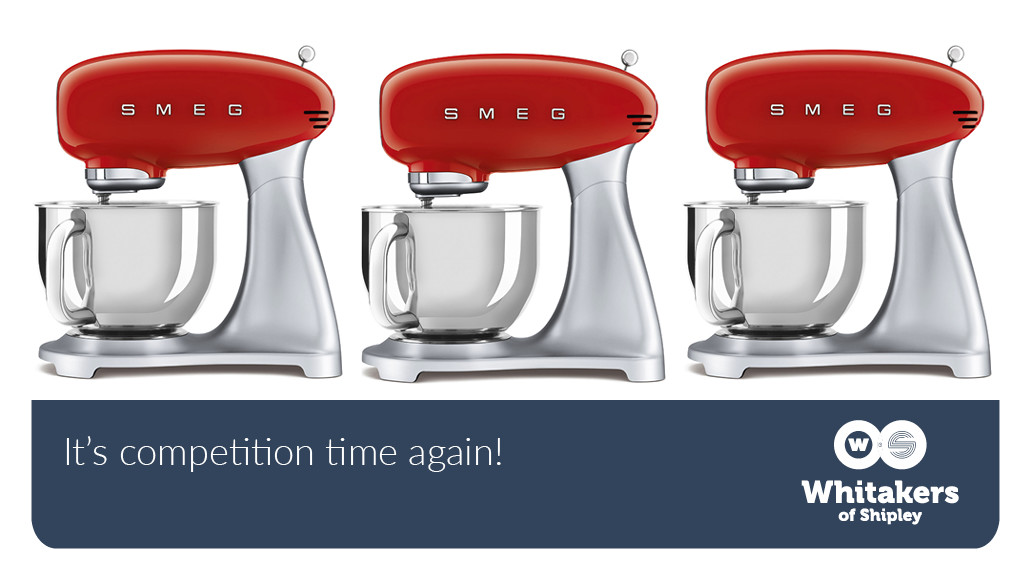 Any customer who has liked either our Facebook or Instagram business page will be entered into a draw to #Win a #SMEG Retro 50’s Style Stand Mixer (SMF02RDUK). 

Chosen at random, the winner (based in Mainland GB) will receive a DM from THIS account only on 31st August.