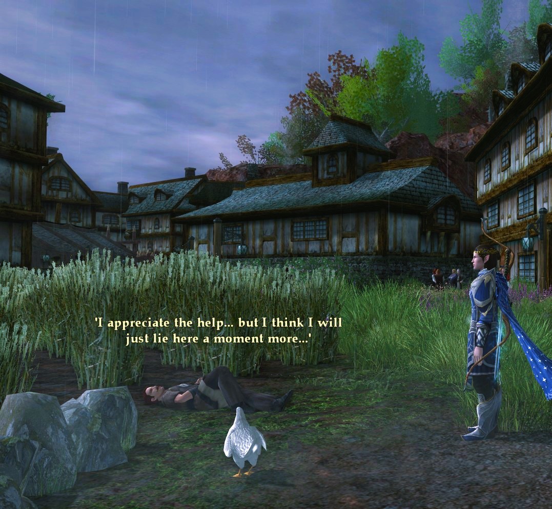 I get it buddy, I'd rather chill with the chicken too. #LOTRO