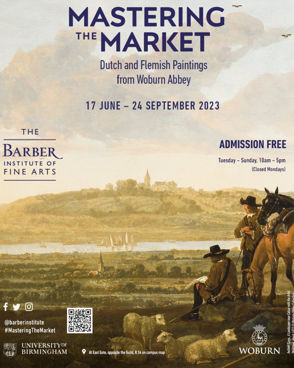 BarberInstitute's tweet photo. 🎉🙌Our new exhibition ‘Mastering the Market’ is open! Featuring Dutch and Flemish masterpieces by Rembrandt, Van Dyck, and Hals on loan from Woburn Abbey, the show explores themes of patronage, collecting, and attribution.
#MasteringtheMarket
https://t.co/bVgQ9soM7A https://t.co/UIoloXm92x