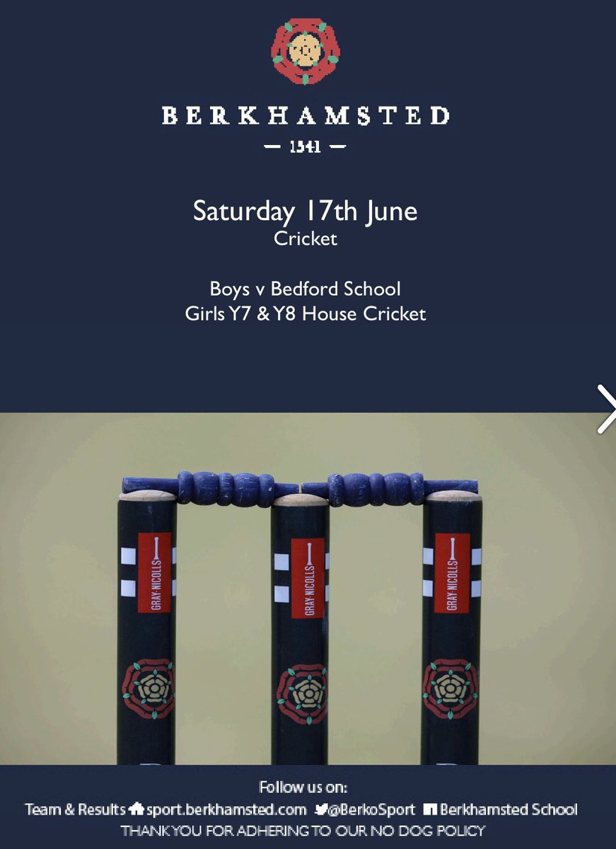 Another big day of Saturday Sport as we welcome @BedfordSchool & the girls compete in their House Cricket finals! Follow the action over on Instagram - @berko_sport ➡️ click for programme issuu.com/bsg1541/docs/m… #teamberko