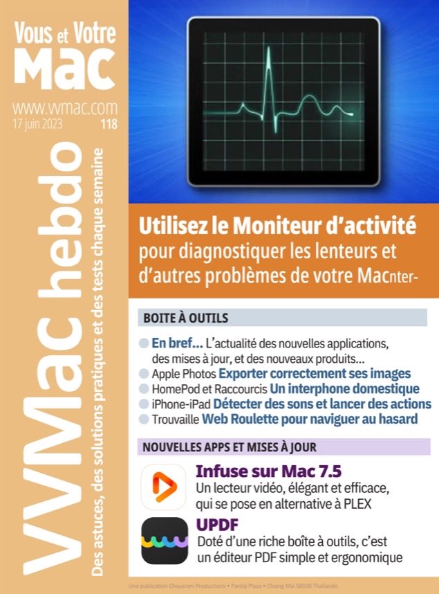 VVMAC_FR's tweet image. Bonjour ! VVMac hebdo 118 #VVMAC_FR est disponible pour ses abonnées-és sur leur espace personnel de téléchargement (ou en cliquant simplement sur le lien de l’e-mail reçu). Vous voulez vous abonner ? C’est ici que ça se passe tout simplement : vvmac.com.