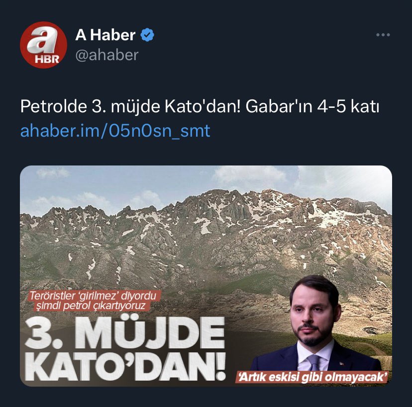 Farkında mısınız bilmiyorum ama son günlerde Berat Albayrak ile ilgili ilginç paylaşımlar, haberler yapılıyor. 

Kato’da olduğu iddia edilen petrol haberleri ilgili yapılan tüm haberlerde de Albayrak’ın fotoğrafı kullanılıyor. 

Bunun anlamı şu bence; Berat Bey sessizlik dönemini…