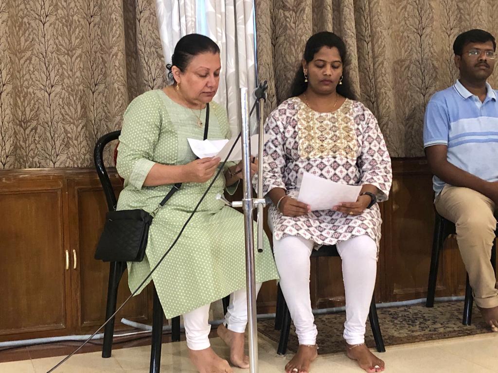 BahaiOPAIndia's tweet photo. A devotional gathering organised by friends from Panchgani, at the Baha'i Academy, to commemorate and honor not only the 10 women but to honor all women across Iran who have contributed their share in the difficult road to #genderequality.
#OurStoryIsOne #bahai #bahaifaith #iran https://t.co/jBHIzvl2cV