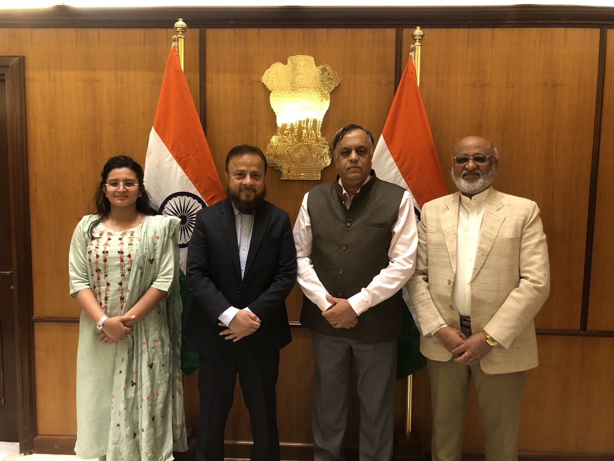 Thank you so much 🙏 Ambassador Dr Suhel Ajaz Khan Sahab at the ⁦<a href="/IndianEmbRiyadh/">India in Saudi Arabia</a>⁩ and Ms Ritu Yadav ji Commerce Secretary for the Kind Reception you accorded to me! The Indian 🇮🇳 Mission here in KSA 🇸🇦 is doing excellent yeoman Service to the Expat Community here