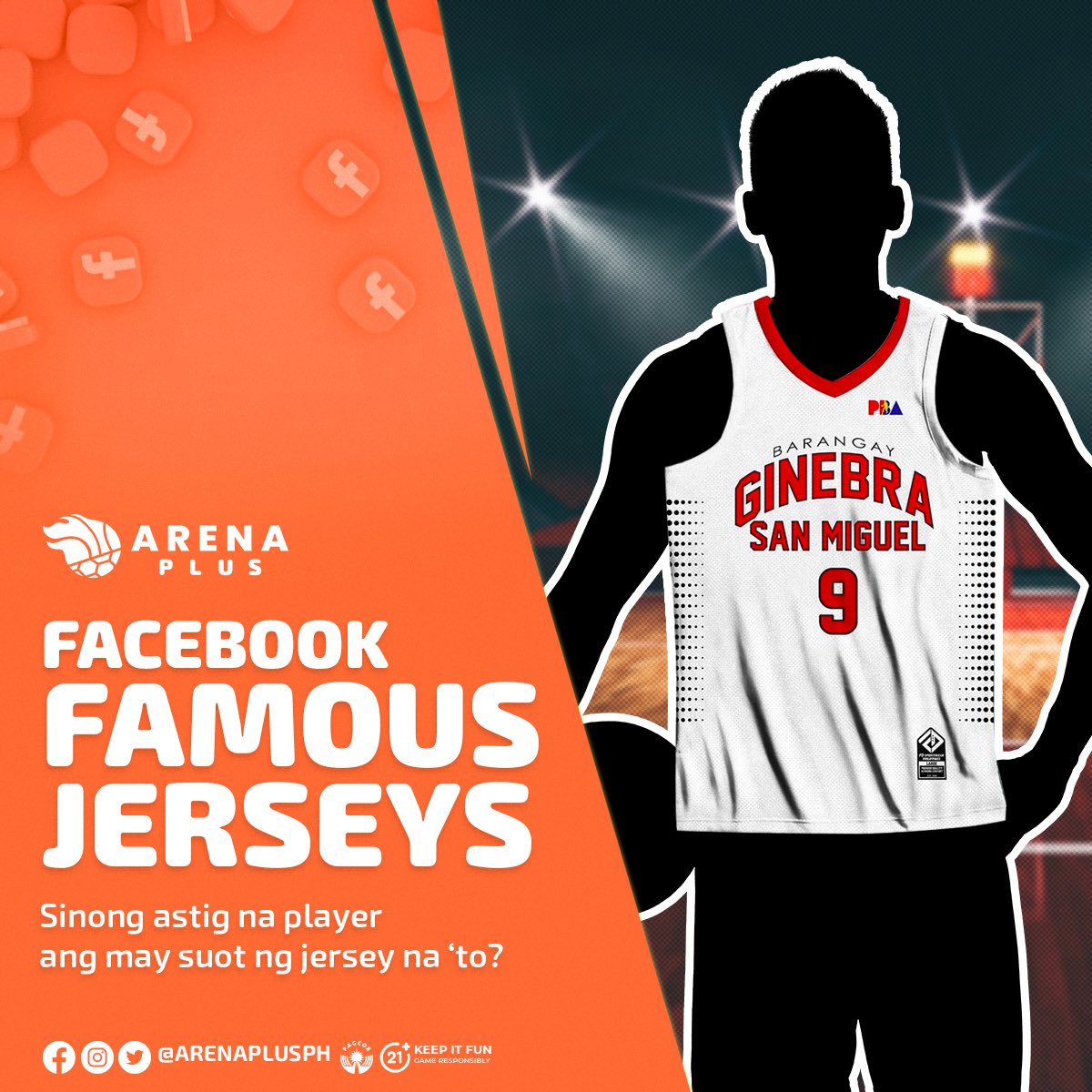 Sure kaming kilala niyo ‘to, mga ka-ArenaPlus! 👌🏼

Kaya share your answers na sa comments and we’ll pick five (5) winners of P1,000 GCash! 😉

Promo duration: June 17-22, 2023 

#ArenaPlusPH #AstigSaSports #FacebookFamousJerseys