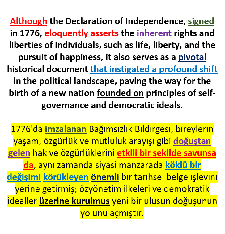 The Declaration of Independence (1776): American colonies proclaim independence from Britain, establish democracy and individual rights. #declarationofindependence #worldhistory #yds #yökdil #eyds #ydt