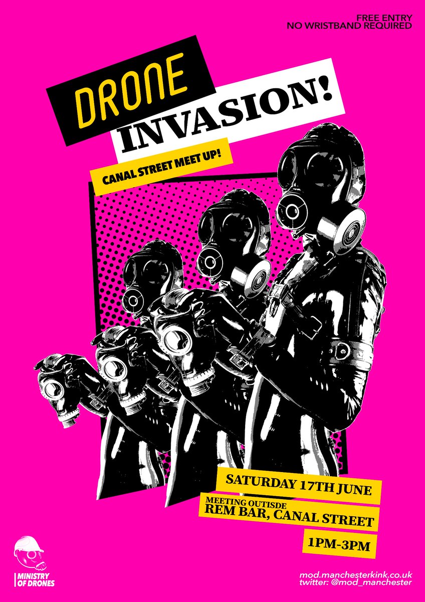 Beware the DRONE INVASION!

Meet up outside <a href="/RemBarManc/">Rem Bar</a> at 1pm TODAY for a walk around the village + photo opportunities!

(Rubber and non-rubber welcome)