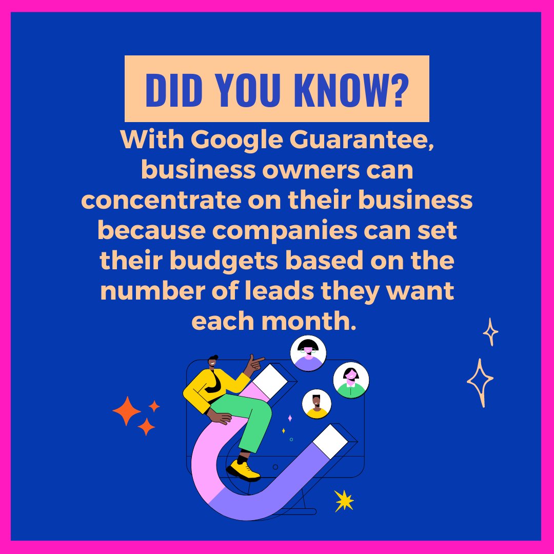 datamarkdigital's tweet image. Set your sights high and watch your leads soar as you take charge of your success. Embrace the freedom to focus on what you do best while Google Guarantee fuels your journey to success. 

#SocialMedia #OnlineReviews #GoogleGuarantee #Marketing #DigitalMarketing #DigitalStrategy