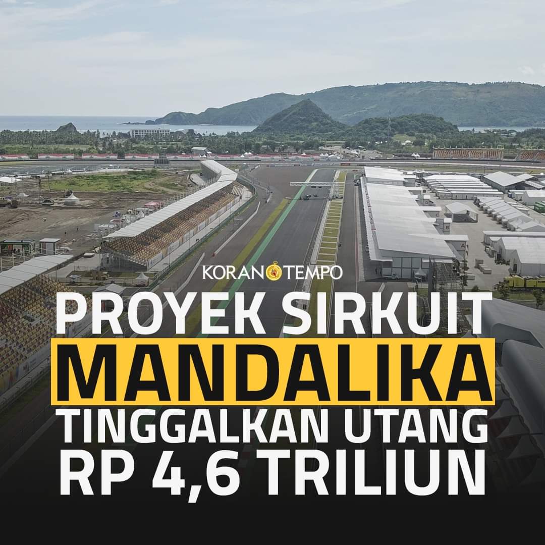 Hasbil_Lbs's tweet image. BuzzeRp suruh patungan nyicil utang proyek Mandalika ini! 

Formula E Jakarta yg digagas Mas Anies tahun 2022 malah untung Rp 5,29 Miliar.

KEPEMIMPINAN memang faktor utama menentukan sukses/tidaknya gagasan. 

2024, jangan lagi biarkan mereka berkuasa, semakin rusak #Indonesia.