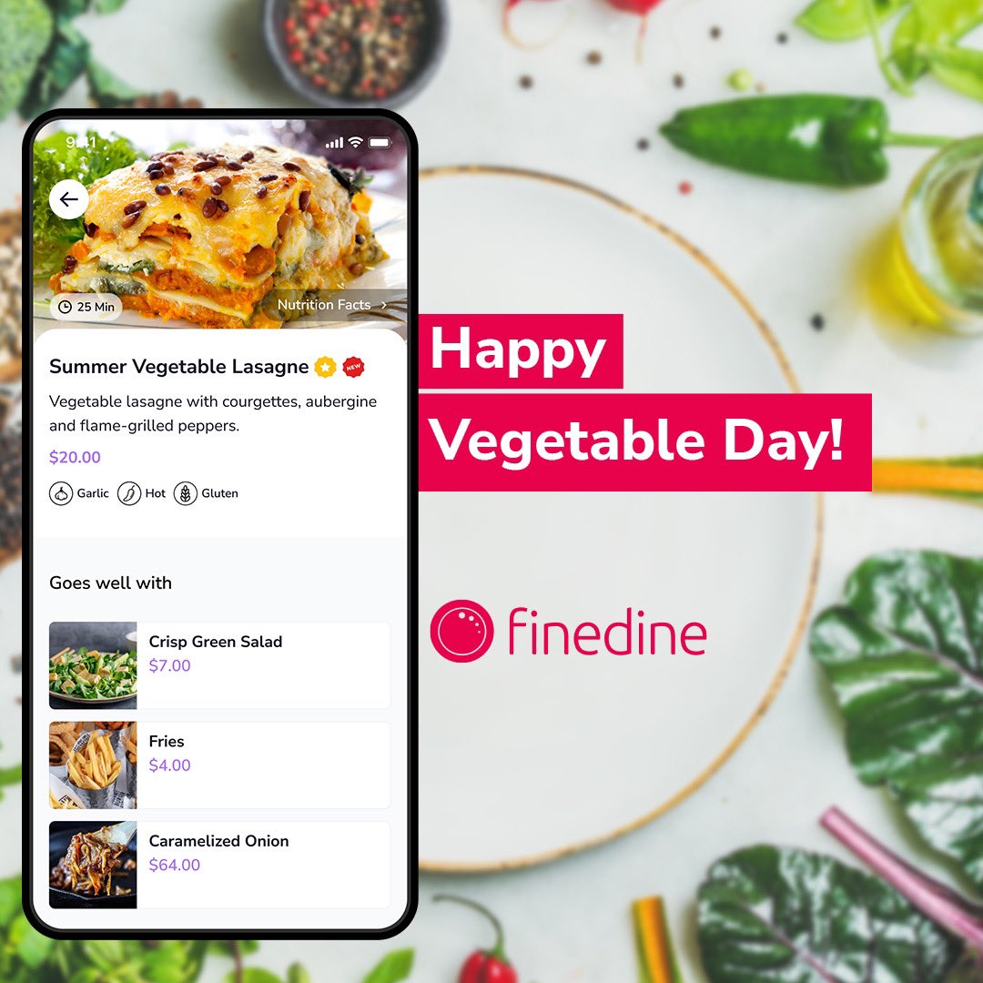 Embracing the veggie love today and every day! 🌱🥦 Happy Vegetable Day, where we celebrate the incredible power of plants to nourish our bodies and the planet. 🥕🌽🍄 #finedinemenu #digitalmenu #qrmenu #orderandpay #vegetable #food #restaurant