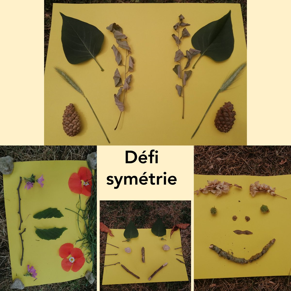 Ce2Cm1AYRON's tweet photo. Coucou @defitwitts @ClaraSomp
Nous avons profité d'une après-midi de #classedehors pour relever le défi de symétrie en land art!
Les élèves ont beaucoup apprécié ce moment et ont parfaitement réinvesti ce qu'ils avaient étudié en classe.
Merci pour cette géniale idée d'activité😊 https://t.co/5lyl8UYNDh