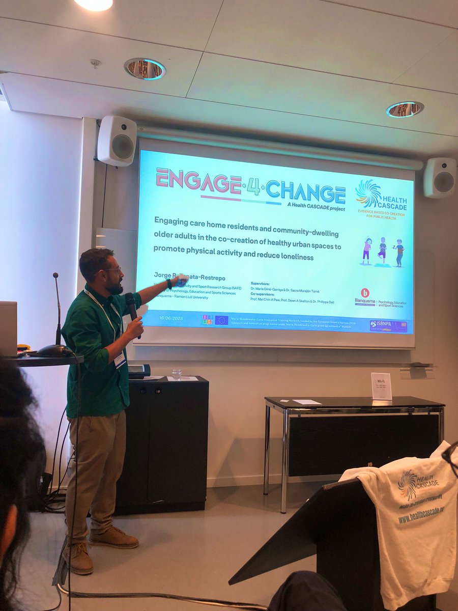 DannyAgnello_GH's tweet photo. So impressed by all the work @health_cascadeโs @JorgeRaulZR has done in his #cocreation w/ #elderly populations in #spain! ๐ธโฌ๏ธ๐๐ผ๐๐ผ#ISBNPA2023 #engage4change https://t.co/QLNYij9EWO