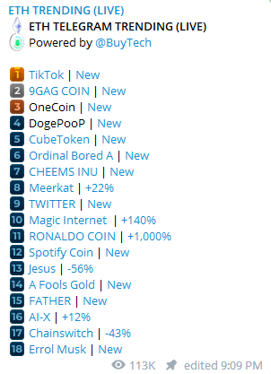 SpotifyCoinETH's tweet photo. Top 12 trending on ETH Trending

LP BURNT - ETH TRENDING - RENOUNCED - NO TAX

TG: https://t.co/Xejdku3jg3 https://t.co/fUNbUSyXSU