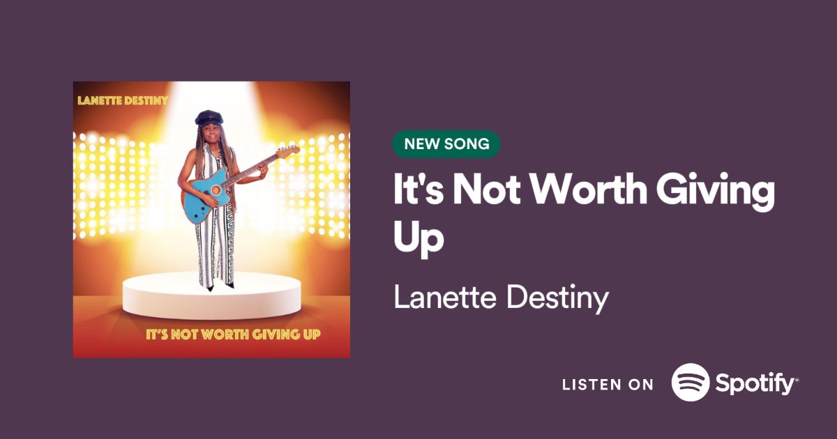 Listen to my new release “It’s Not Worth Giving Up” on Spotify. #spotify #spotifyartist #spotifypromo #independentartist #upcomingartist #singer #singersongwriter #musician