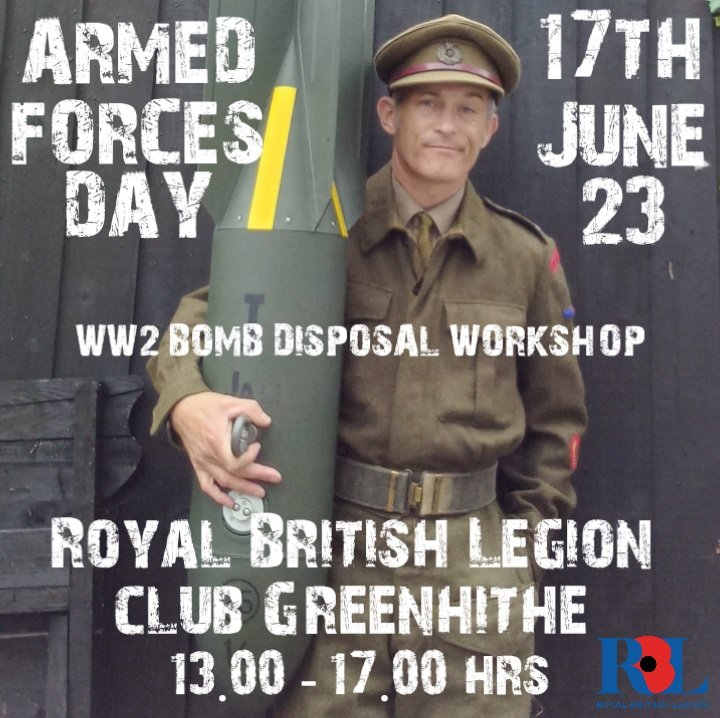 Off to support the @PoppyLegion today for #armedforcesday we have a bomb to defuze, learn to dig up bombs and recognise and also try on the bomb disposal suit #hystericalhistory #bombdisposal