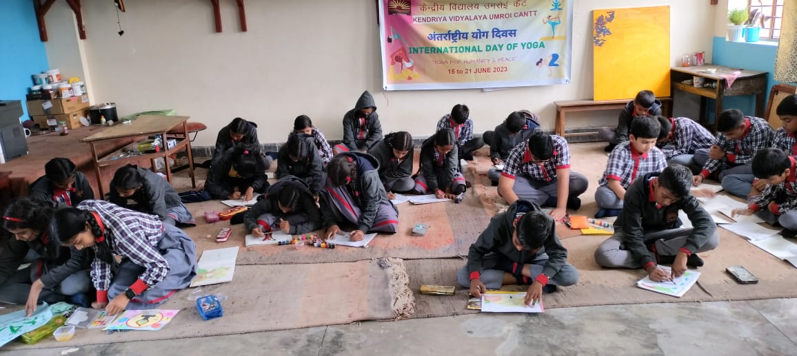 kvumroi's tweet photo. Poster making competition at kv umroi cantt @KVSRO_Silchar @KVS_HQ  #G20India #YogaforVasudhaivaKutumbakam https://t.co/lrSZP06eDR