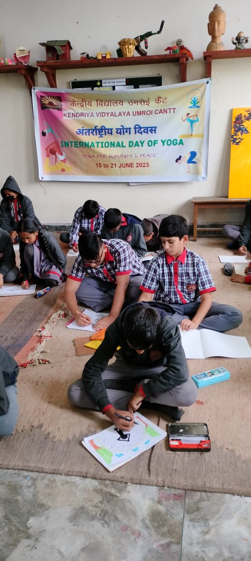 kvumroi's tweet photo. Poster making competition at kv umroi cantt @KVSRO_Silchar @KVS_HQ  #G20India #YogaforVasudhaivaKutumbakam https://t.co/lrSZP06eDR