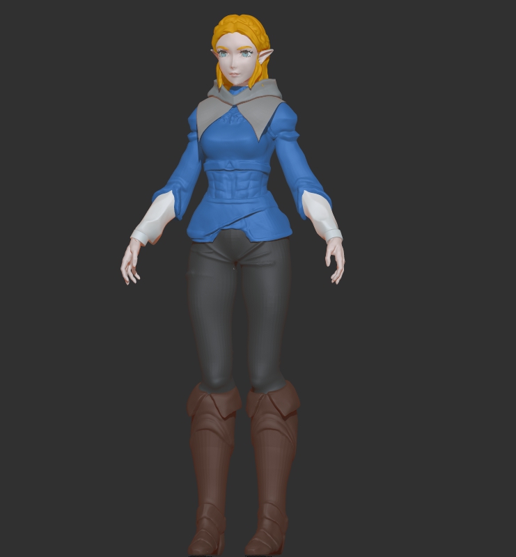 全体のバランスはこんな感じで
#zbrush