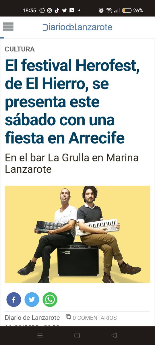 Hoy! #Hoy #Sabado #FIESTA #conciertos #lanzarote #isola #ExtincionSurvivor #AFHS