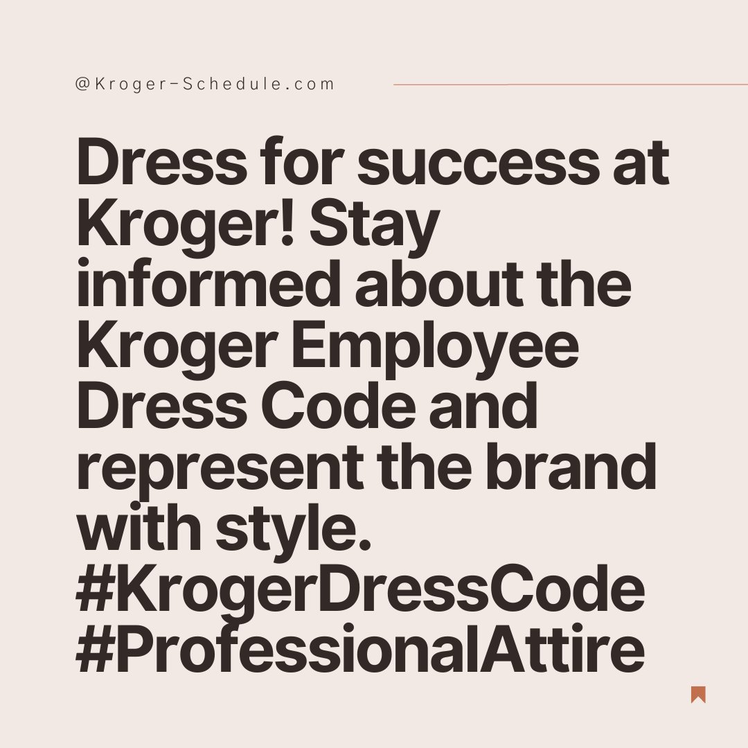 employeeupdates's tweet photo. Looking sharp is part of the Kroger culture! Discover the latest updates on the Kroger Employee Dress Code. From professional attire to safety guidelines, stay informed and dress for success. #KrogerDressCode #ProfessionalAttire #WorkplaceStyle https://t.co/whTvTpG084 https://t.co/4YdWiYbHQe