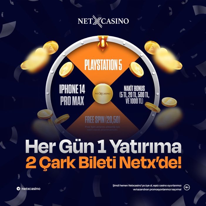 netxcasinoofc's tweet photo. Her Gün 1 Yatırıma 2 Çark Bileti #Netx de!

Üyelik adresimiz;
 🔗 https://t.co/uvulCluOtU https://t.co/f1xlvmdu9f