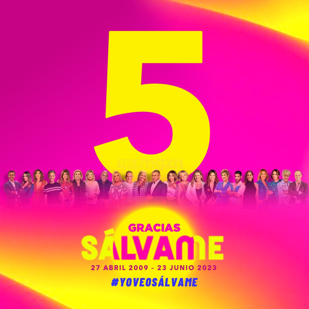 QUEDAN 5 PROGRAMAS 
#yoveosálvame @salvameoficial

#SalvameNoSeToca 
#SalvameNoSeToca19J