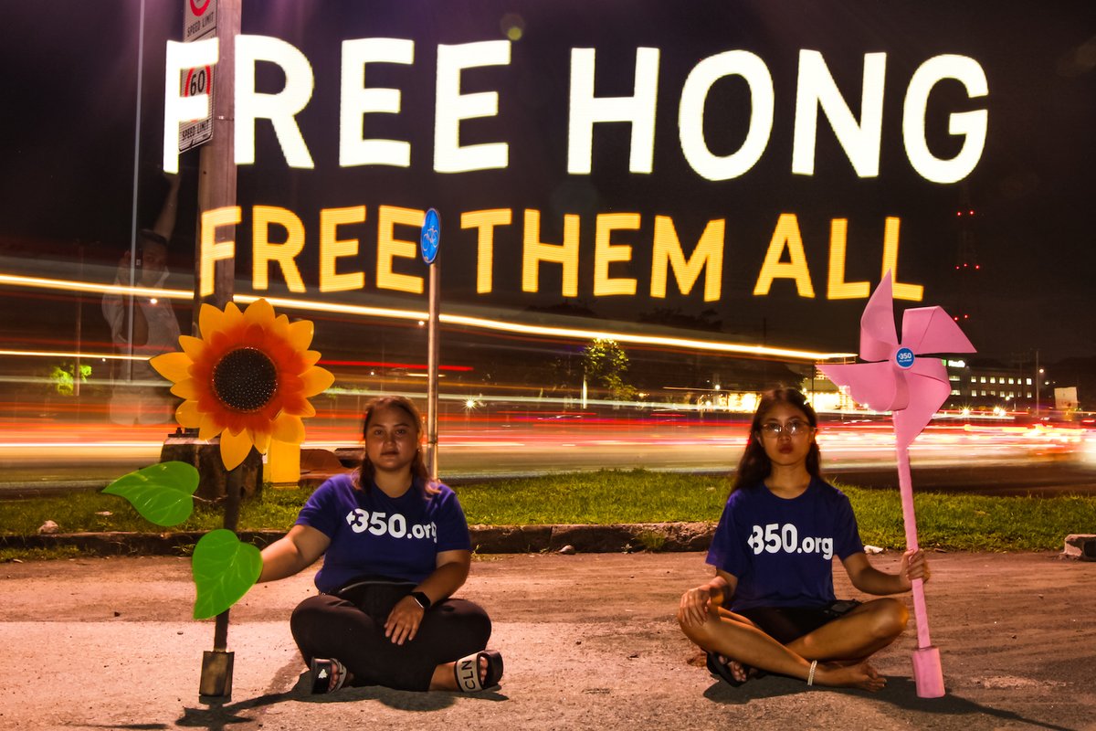Climate change knows no borders. International solidarity among activists is crucial, fostering collaboration to amplify voices, increase resilience, &amp; address the crisis despite challenges. 

We stand with @<a href="/honghoangchange/">Hong Hoang</a>

#FreeHongFreeThemAll 

Photos: Leo M. Sabangan II