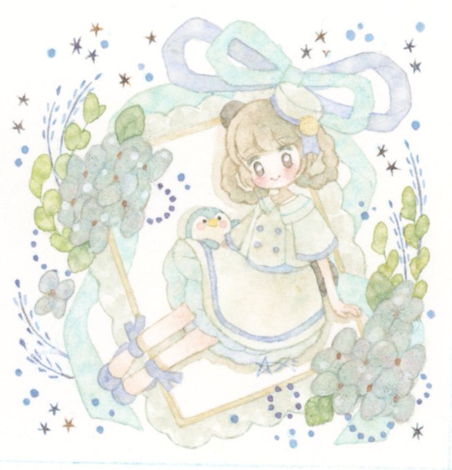 「flower penguin」 illustration images(Latest)｜2pages