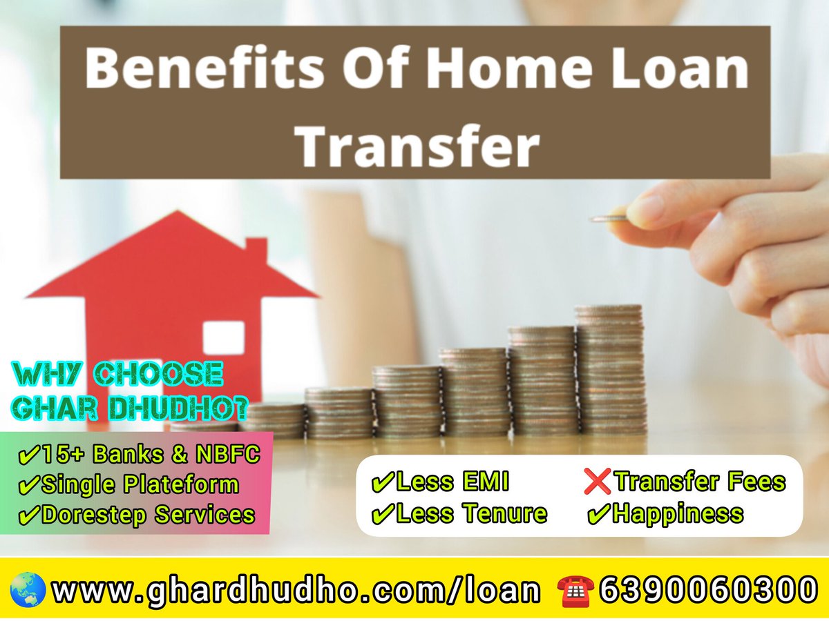 Transfer your existing home loan to another bank with low interest rate, resulting low emi, low tenure, no transfer fees and happiness in your life. #homeloan #ghardhudho  #balancetransfer #housingloan