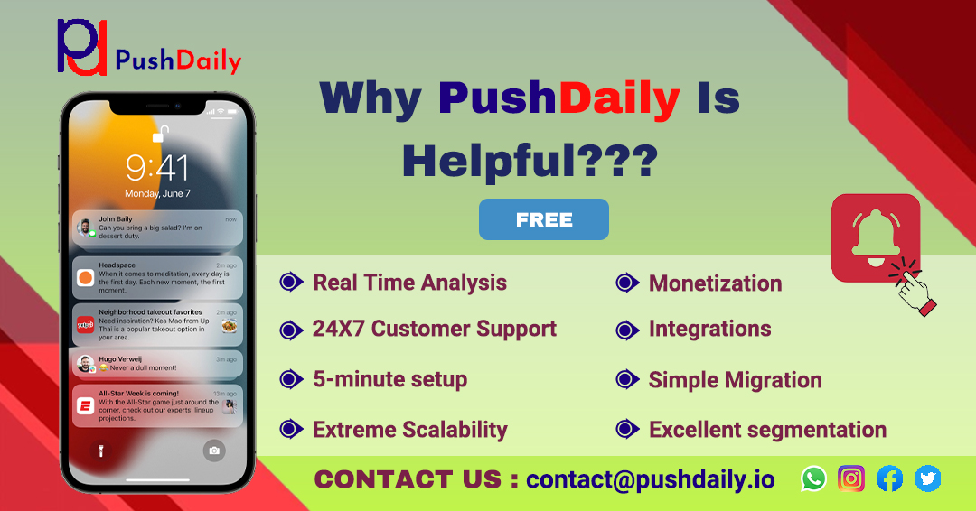 Pushdaily_2023's tweet photo. #How does Pushdaily help 😍Our Users?
https://t.co/Y4hDV1oaEH
#freepushnotification
#pushdaily
#clickthroughrate
#pushnotificationusingandroid
#pushmessage
#pushdailyhelpfulforusers
#pushdailyfree
#pushdailymonetization https://t.co/tj3Qi5neCp