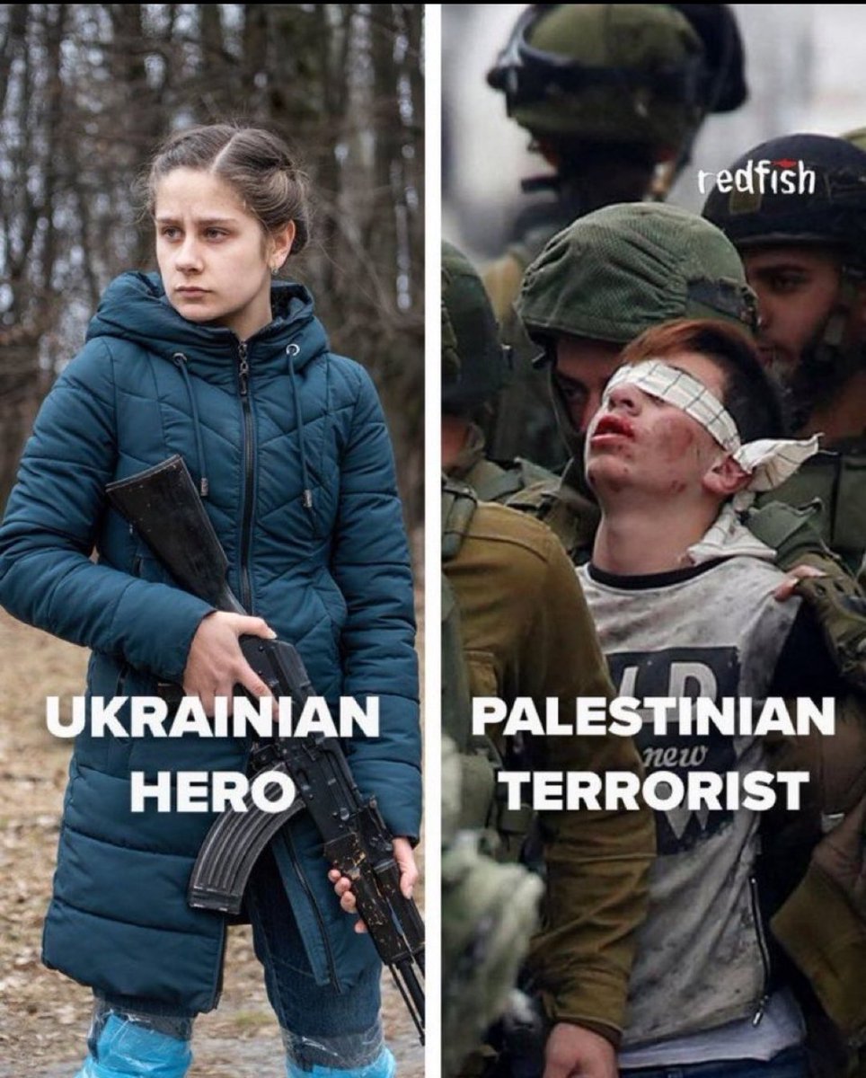 zionist media wants you to believe the person on the left is a hero and the person on the right is a terrorist. It’s disgusting.🇵🇸💔