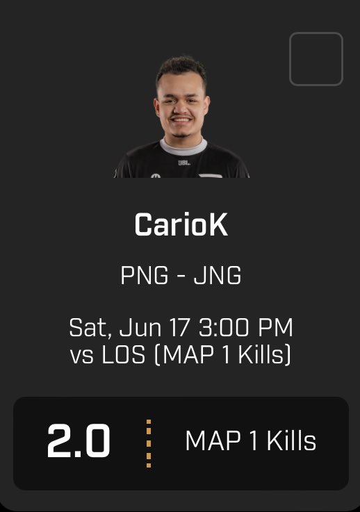 League NUKE! CarioK UNDER 2.0 kills
#esports #FreePicks #gaming #Locks #prizepicklocks #prizepicks #prizepicksesports
#LeagueOfLegends #prizepickslol